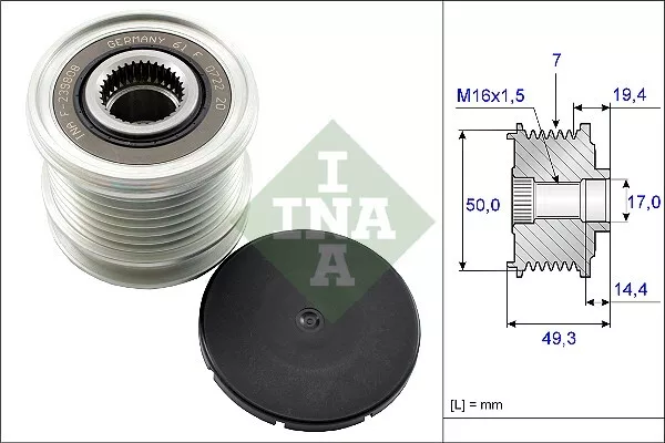 INA 535 0140 10 Alternator Freewheel Clutch for ,CHRYSLER,DODGE,FREIGHTLINER,JEE