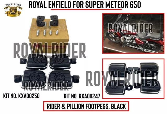 Passend für Royal Enfield „FAHRER- UND SOZIUSFUSSRASTEN, SCHWARZ“ für Super...