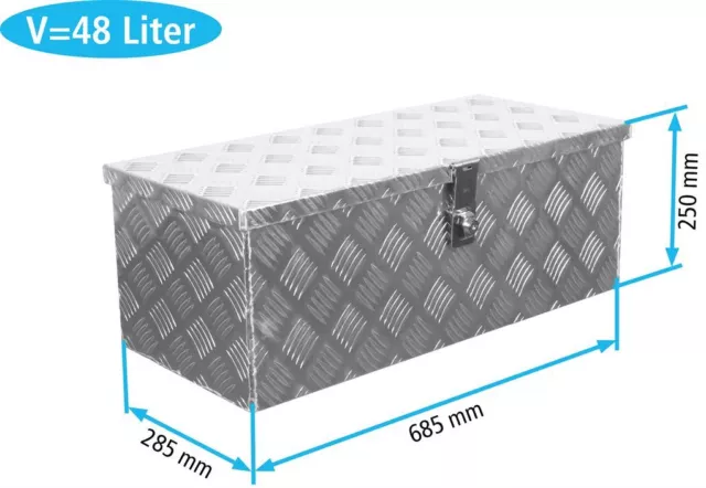 Truckbox D050 inkl. Montagesatz MON4002, Deichselbox Deichselkasten Alukasten 2