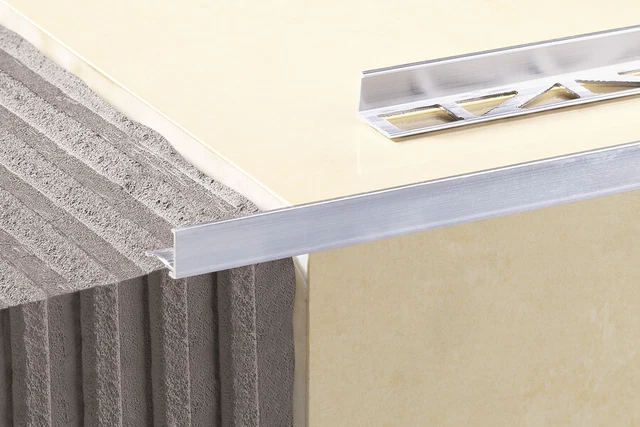 Cezar L Shape Corner Outer Edge Profile for Tile (Various Materials)