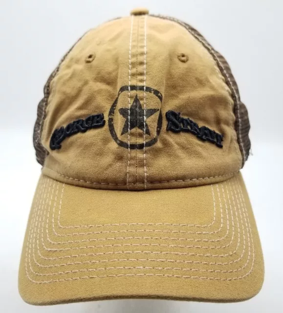 George Strait - "Cowboy Rides Away" Concert Tour Mesh Strapback Hat Tan / Brown