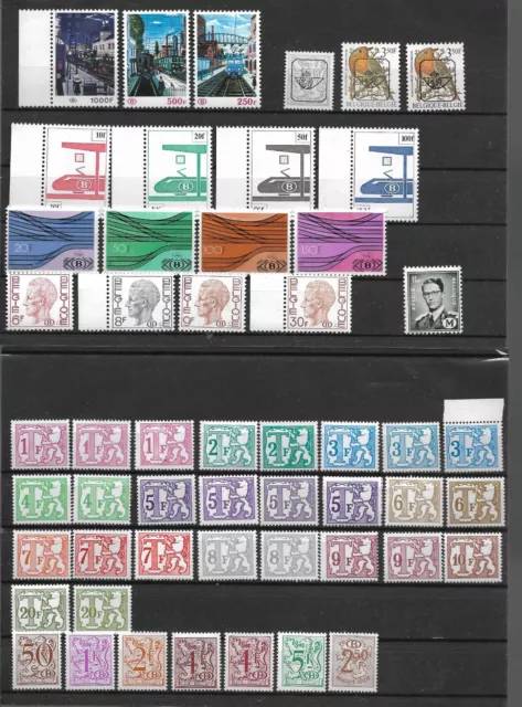 Belgique  - Lot de timbres neufs MNH ** - Colis postaux et service - Forte cote