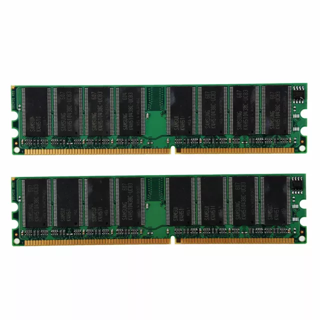 2 x  512MB = 1GB PC2700U DDR 333MHz DIMM 184-pin Desktop Memory RAM