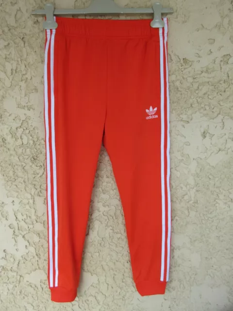 Pantalon ADIDAS orange TREFOIL sport détente pant enfant 11 12 ans