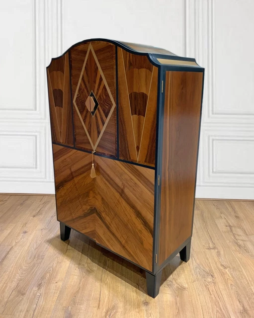 Art Deco Linen Cupboard, Drinks Cabinet, French 1920s
