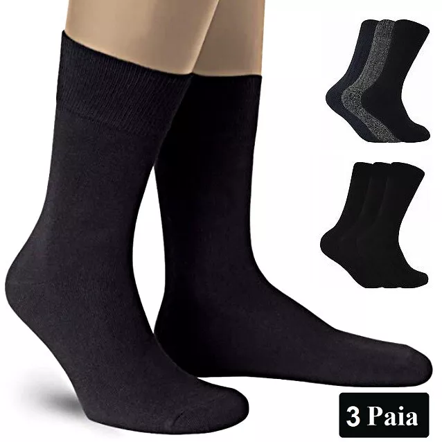 3 Pares Medias Calcetines Hombre de Lana Invierno Térmicas Caliente Medida Talla