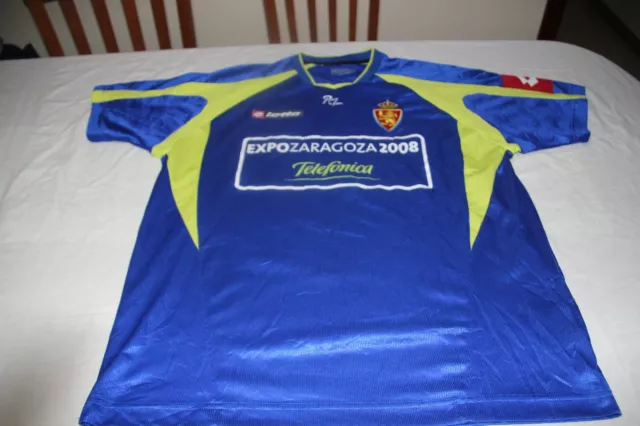 Camiseta Oficial Vintage Real Zaragoza 2005-06  Lotto Talla Xl Expozaragoza Nº 3