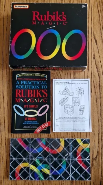 Rubik’s Magic Rings Puzzle 1986 Vintage Matchbox Game Link The Rings 8 Tile