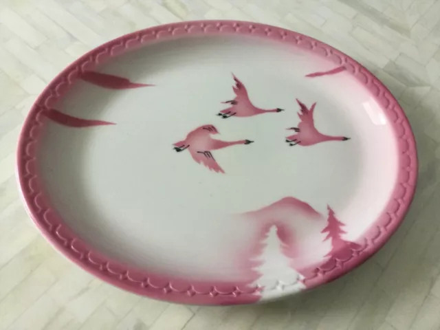 Vintage Syracuse China Traveler Milwaukee Railroad Oval Platter 11 1/2”