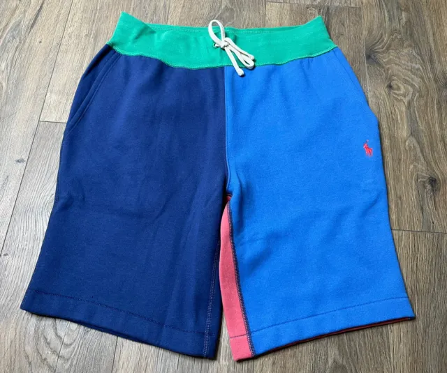 POLO RALPH LAUREN Mens Multicolor Colorblock Sweatpants Shorts Size ...