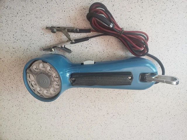 Western Electric Bell Systems Test Hand Set - Lineman Rotary Telephone Blue
