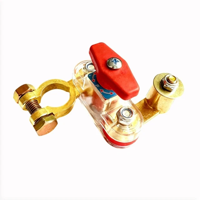Bouton De Déconnexion Batterie Voiture - Isolateur 12V/24V, Coupe-circuit Sécurité, Installation Facile Sans Outil - 2