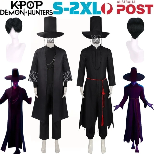 K-POP DEMON HUNTERS Saja Boys Jinu Cosplay Costume Halloween Coat Hat
