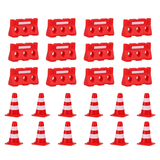 24 pz cartello stradale barricata giocattolo plastica bambino mini recinzione per traffico
