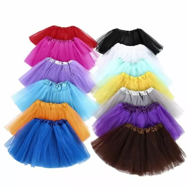 Bambino Ragazza Tutu Bambini Gonna Danza 3 Strati Tulle Tutu Sfera Abito Tutù