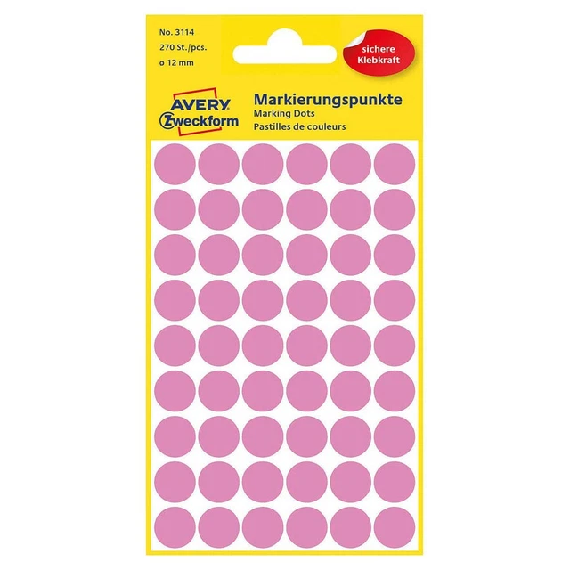 AVERY Zweckform Klebepunkte 3114 rosa Ø 12,0 mm