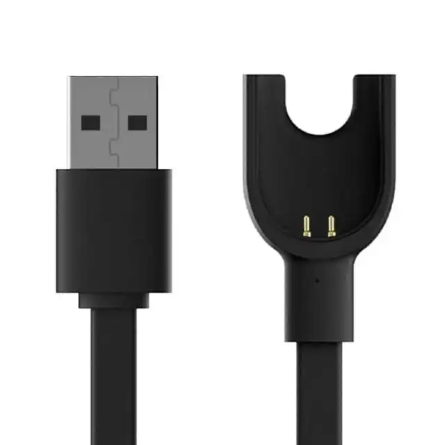 USB Ladekabel Ladegerat Fitness Sport Tracker für Xiaomi Mi Band 3 Schwarz #1