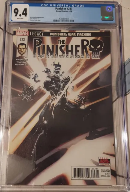 Punisher #223 Cover A 2018 Frank Castle War Machine  Armor Marvel CGC 9.4