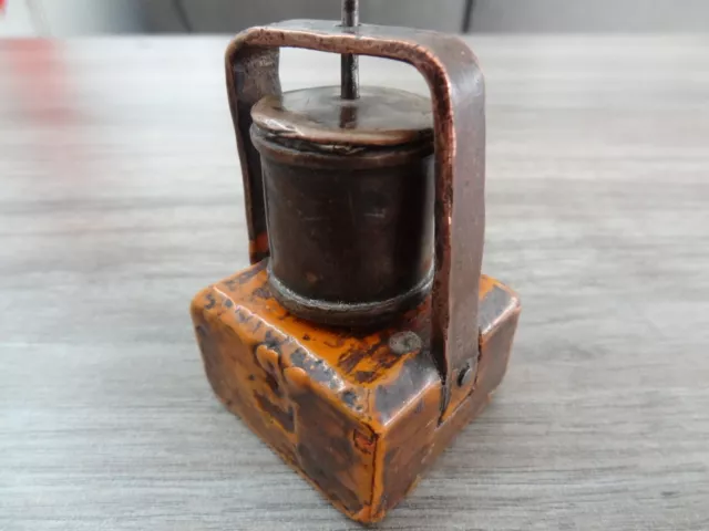 Antique  Mongolian Buddhist Hand Made Compact Copper Prayer Wheel