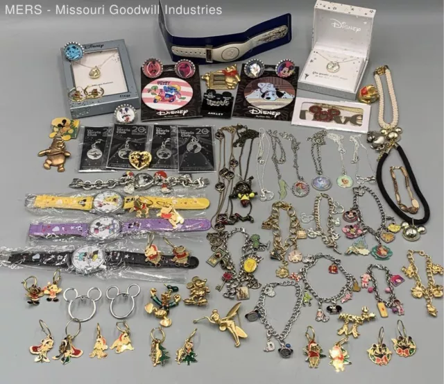 Lot of Disney Jewelry - 3 Pounds - Mixed Metal