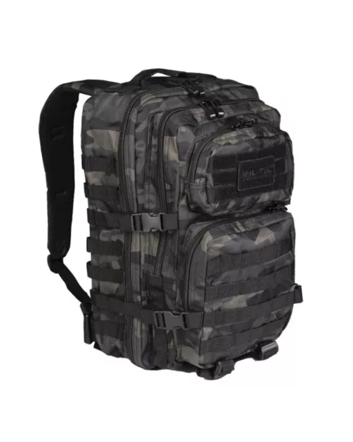 Zaino Tattico Militare Assault By Mil-Tec Da 50 Litri Mimetico Dark Camo