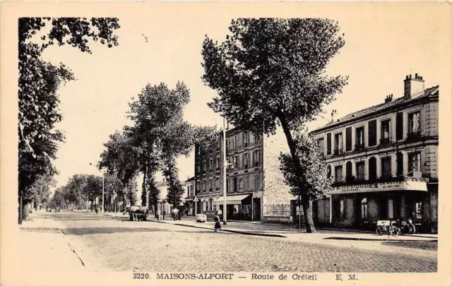 Cpa 94 Houses Alfort Road De Creteil