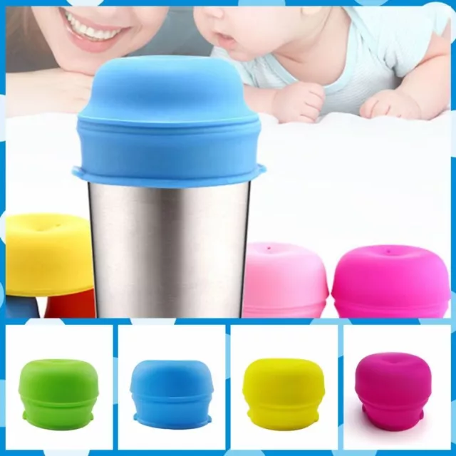 WITH PROTRUDING STRAW Hole Straw Cup Covers Silicone Sippy Cup Lids Kids  $5.06 - PicClick AU