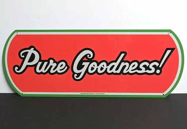 Authentic Jimmy Johns Pure Goodness Tin Fast Food Metal Sign 6.5"h x 18"w 2004