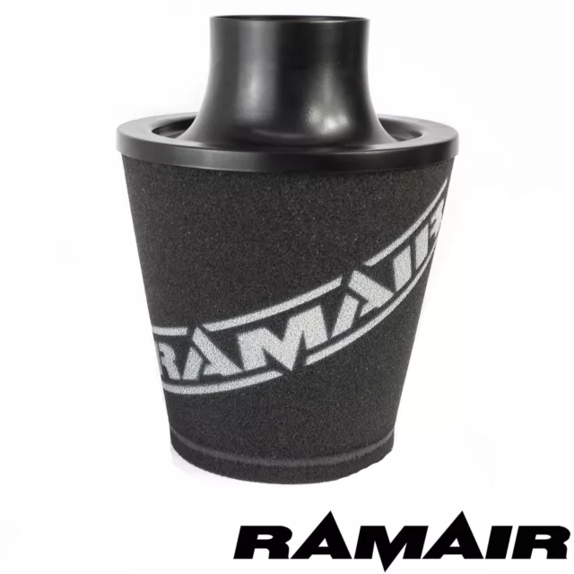 RAMAIR Noir M Aluminium Induction Air Filtre Universel 80Mm Od Col