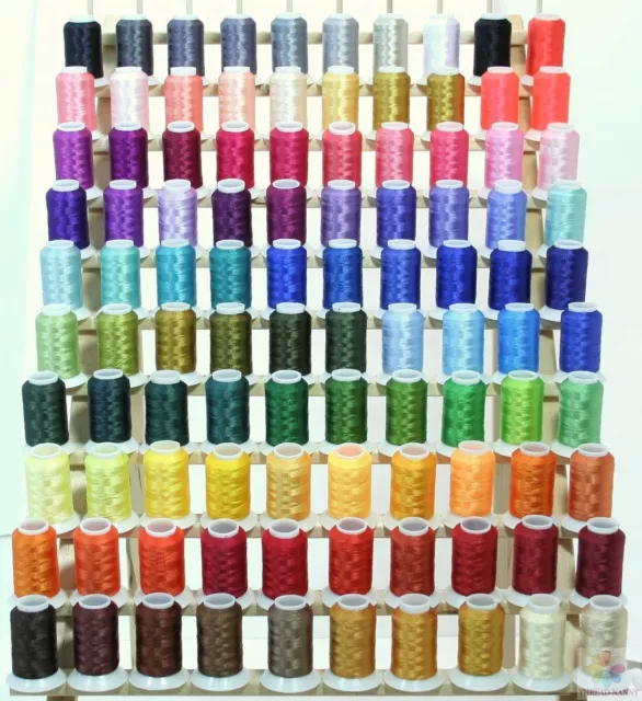 Premium 100 Polyester Machine Embroidery Thread Spools - (500M) 550yards each