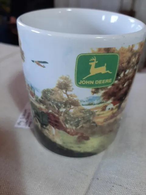 John Deere Tractor Nostalgic Gibson Coffee Tea Cup Mug Farm Plowing Scene