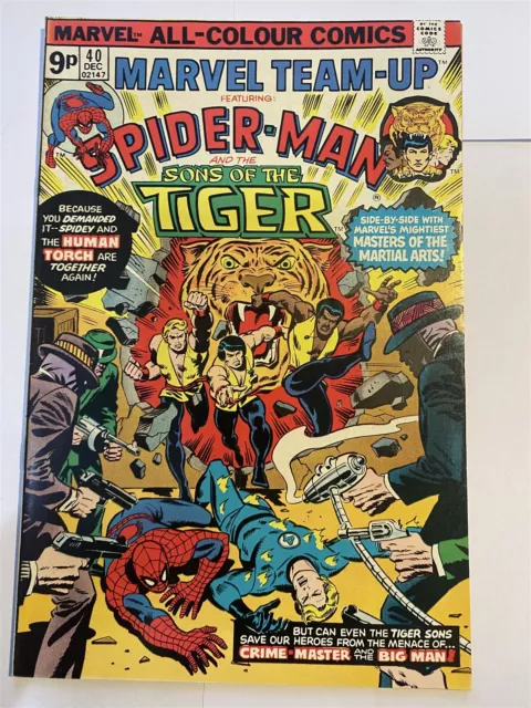 MARVEL TEAM-UP #40 Sons Of The Tiger Spider-Man Marvel UK Price 1975 VF/NM