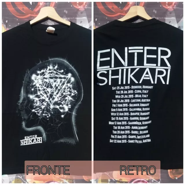 2015 Enter Shikari T-Shirt The Mindsweep Tourdates S Rock Dubstep Da Collezione
