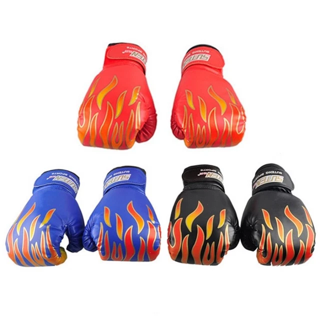 Mini Gants De Boxe Rocky Marciano - PVC Avec Cordon - Décoration Voiture/Collection - Bleu - 11 Cm
