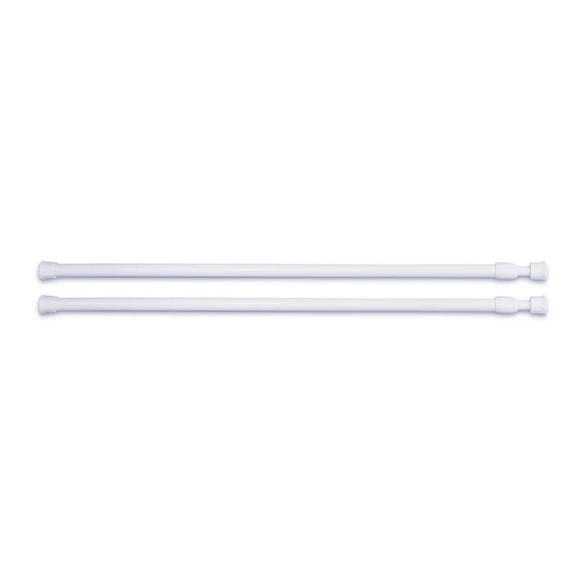 Telescopic Net Voile Tension Curtain Rail Pole Rod Rods Spring Loaded Extendable