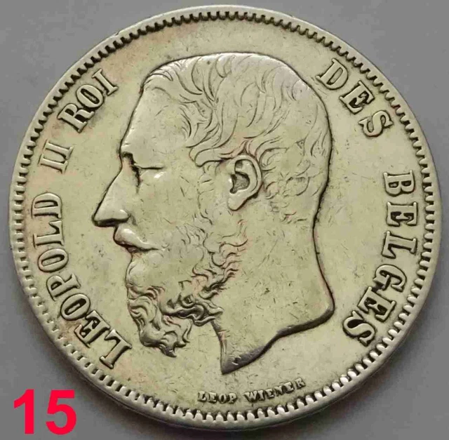 5 Francs - LÉOPOLD II - 1868 - ARGENT