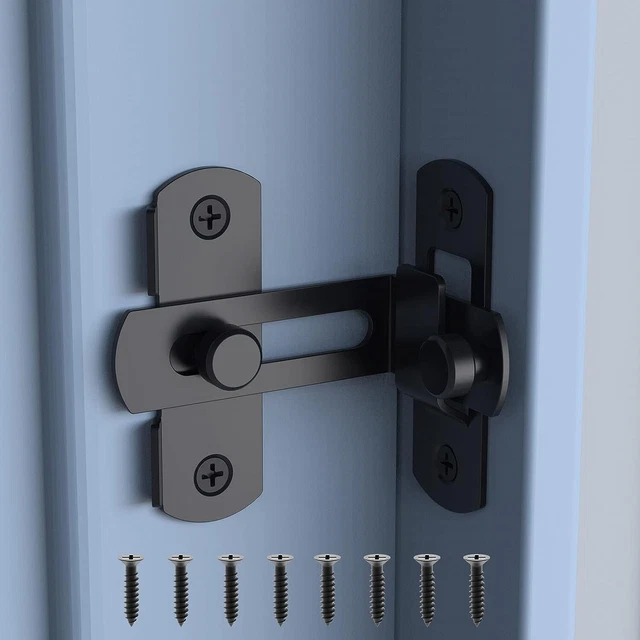 Barn Door Lock Flip Door Sliding Latch 90 Degree Angle Pocket Door Latch Buckle