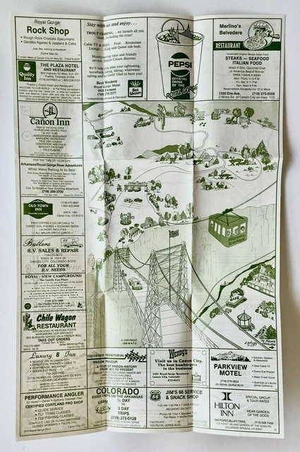 1989 ROYAL GORGE Bridge Area Map - 1989 Royal Gorge Bridge Area Map Guide Vintage.webp map of royal gorge