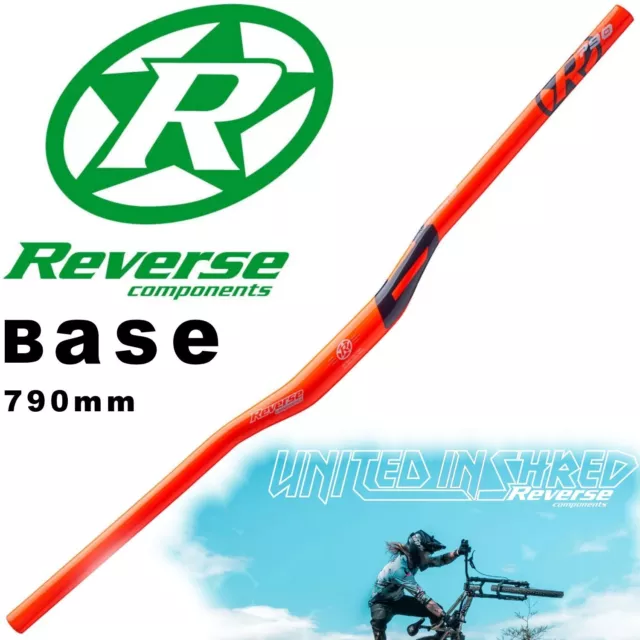 REVERSE COMPONENTS, BASE 790mm 31.8mm 18mm Rise - Alloy MTB Handlebars 01463