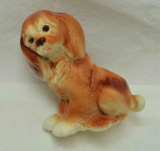 Royal Copley Cocker Spaniel Dog Planter Sitting Puppy Unmarked Vtg