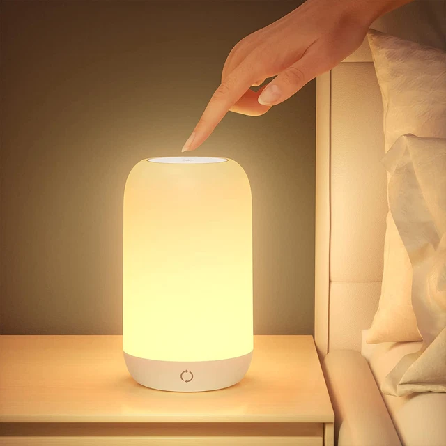 Lampada Touch Da Comodino Senza Fili, Portatile RGB Colore Luce Notturna Bambini
