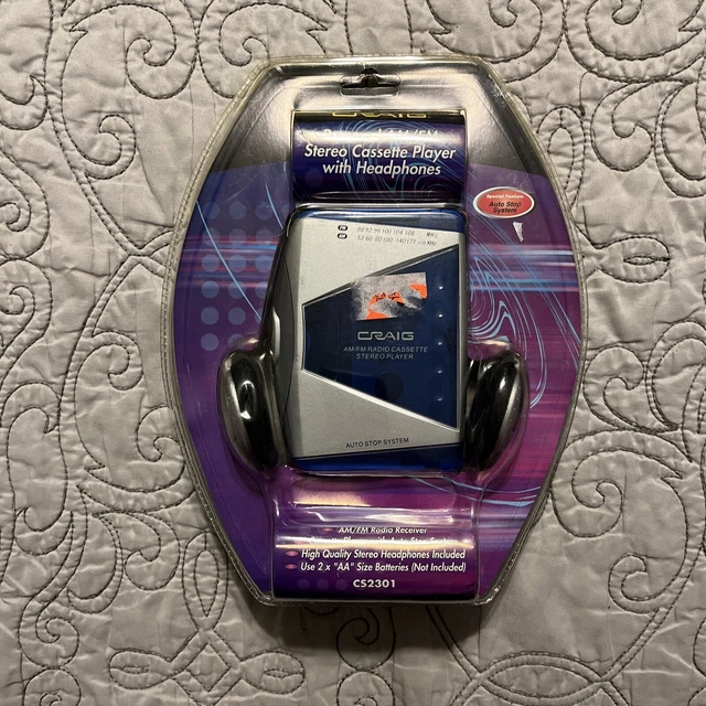 NEW CRAIG PERSONAL AM/FM Stereo Radio Cassette Player w Headphones