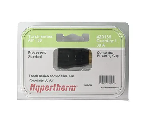 Hypertherm 420135 Retaining Cap for Powermax 30 AIR, Pack of (1)