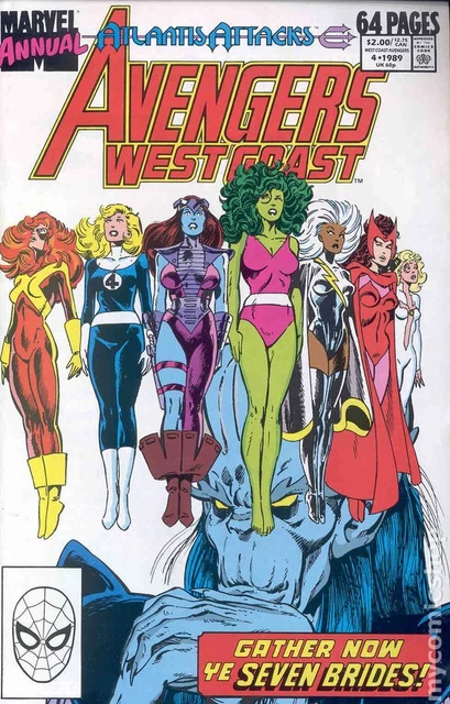 Avengers West Coast Annual #4 FN 1989 Stock Image