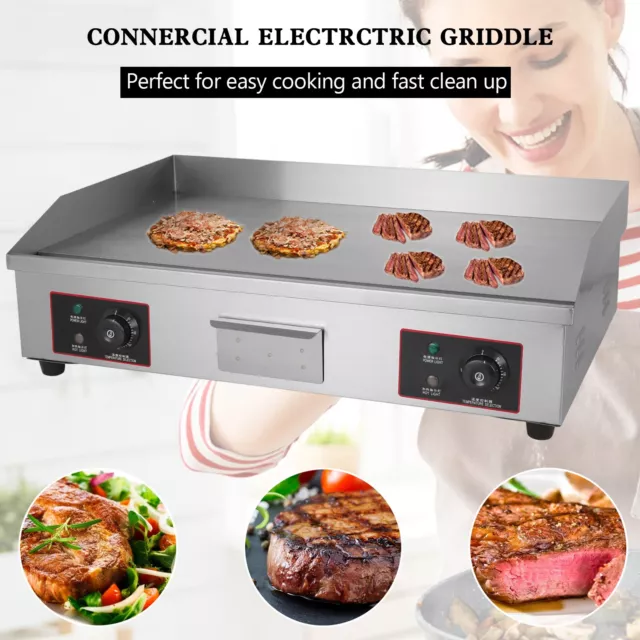 30" Commercial Electric Griddle Countertop Griddle Grill Countertop 4400W