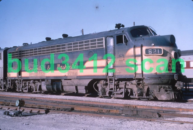 L&N Louisville & Nashville FP7 #621 at Louisville KY 1965 DUPLICATE Slide!