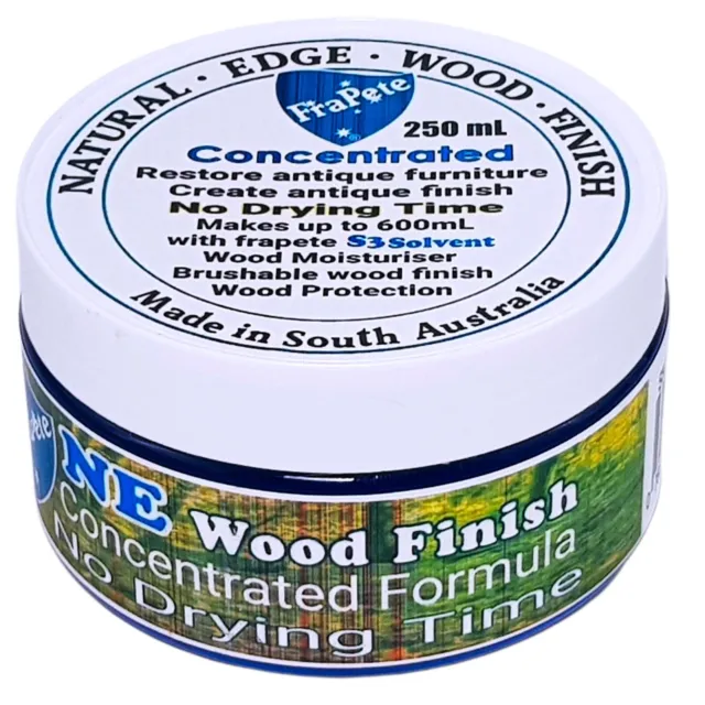 frapete Natural Edge Wood Finish 250mL Carnauba Beeswax Wood Paste Wax Neutral