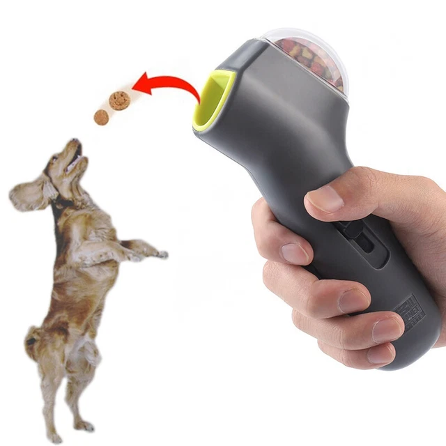 Handheld Treat Launcher Pet Dog Interactive Fun Snacks Food Feeder Training