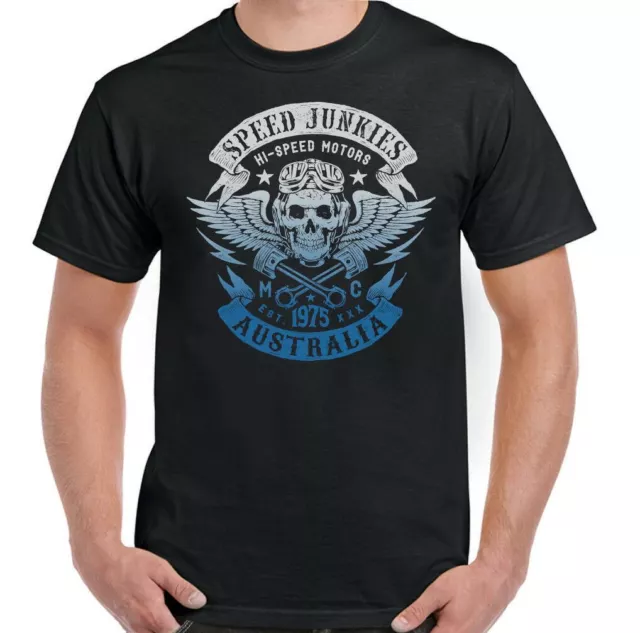 T-shirt biker australiano bikie australiano moto velocità drogati top 2