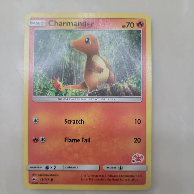 Pokémon TCG Charmander Burning Shadows 18/147 Reverse Holo Common